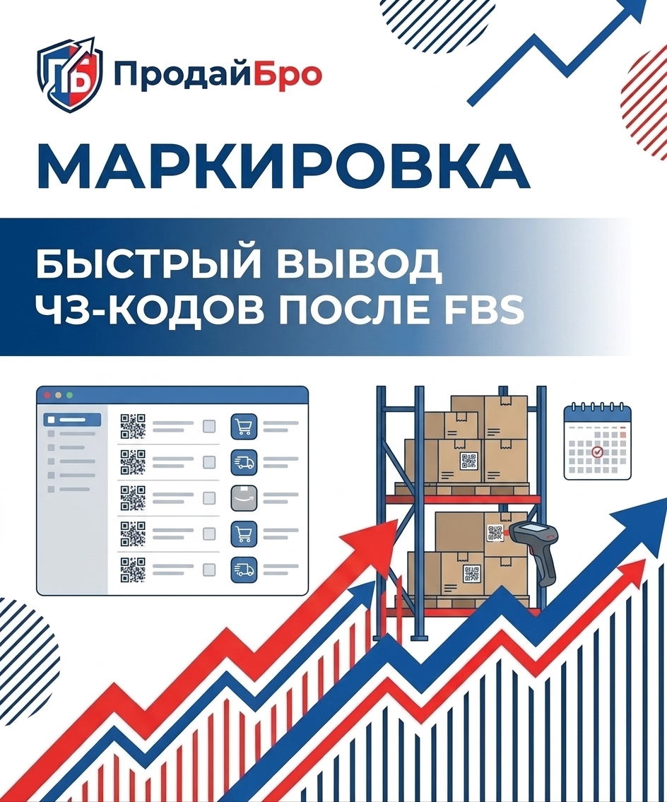 Запустили инструмент для быстрого вывода ЧЗ-кодов из оборота после FBS и «Мой магазин»