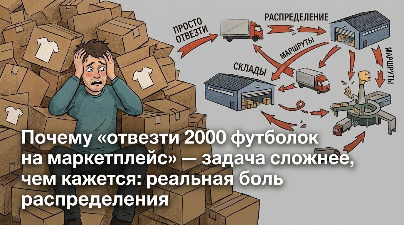 Почему «отвезти 2000 футболок на маркетплейс» — задача сложнее, чем кажется: реальная боль распределения